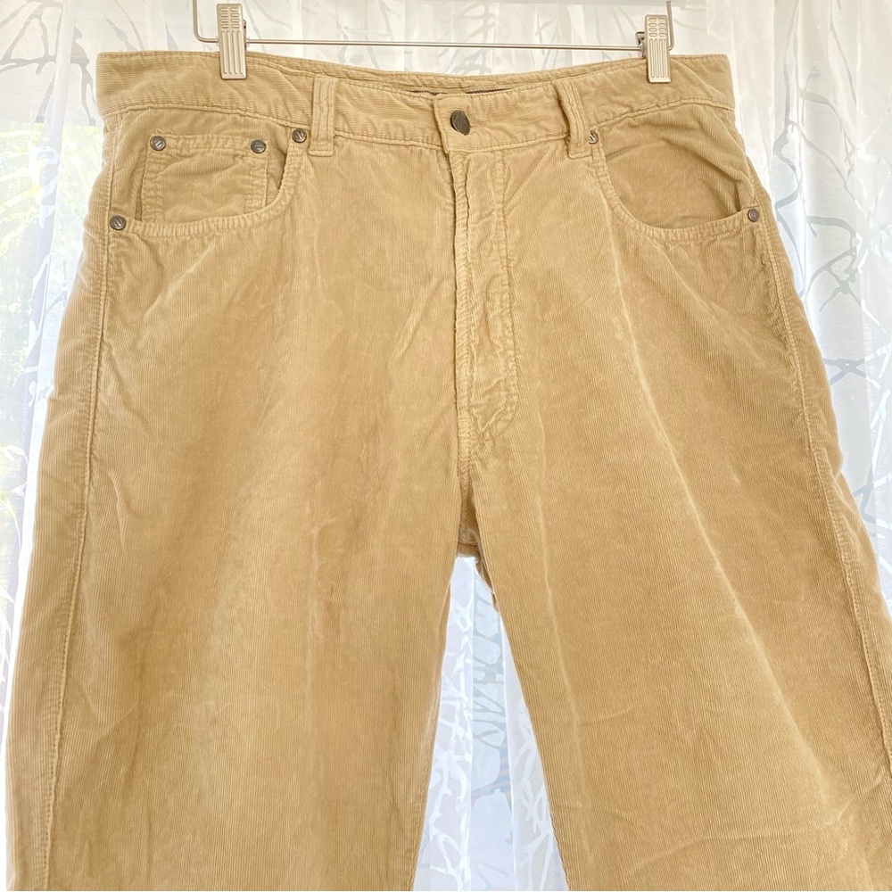 ERMENEGILDO ZEGNA Tan khaki Corduroy straight leg Pants - Picture 2 of 12